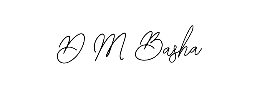 How to make D M Basha name signature. Use Bearetta-2O07w style for creating short signs online. This is the latest handwritten sign. D M Basha signature style 12 images and pictures png