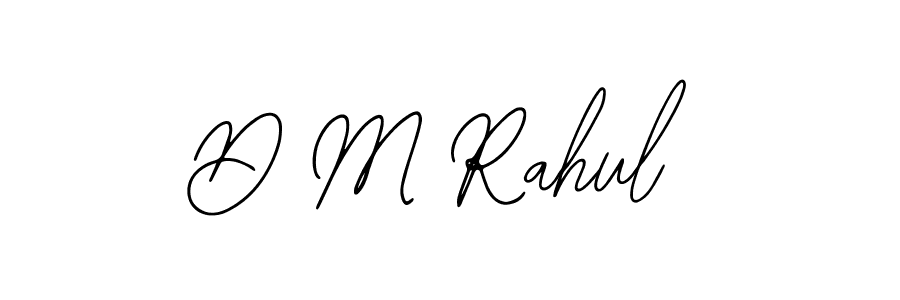 Bearetta-2O07w is a professional signature style that is perfect for those who want to add a touch of class to their signature. It is also a great choice for those who want to make their signature more unique. Get D M Rahul name to fancy signature for free. D M Rahul signature style 12 images and pictures png