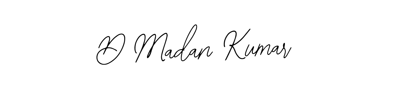 How to make D Madan Kumar name signature. Use Bearetta-2O07w style for creating short signs online. This is the latest handwritten sign. D Madan Kumar signature style 12 images and pictures png