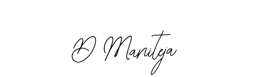 Also we have D Maniteja name is the best signature style. Create professional handwritten signature collection using Bearetta-2O07w autograph style. D Maniteja signature style 12 images and pictures png