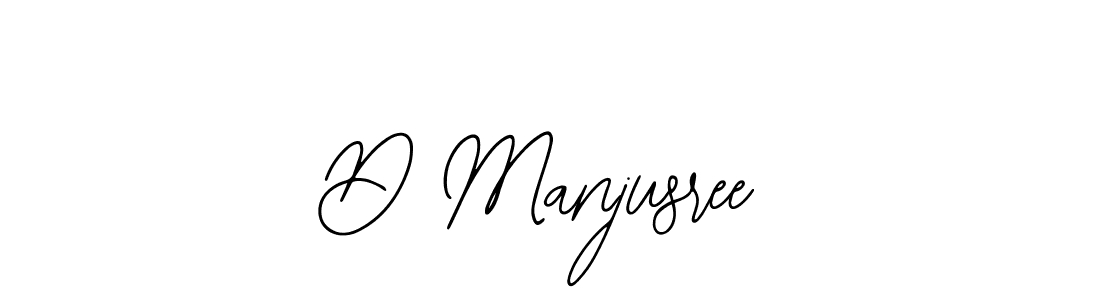 Design your own signature with our free online signature maker. With this signature software, you can create a handwritten (Bearetta-2O07w) signature for name D Manjusree. D Manjusree signature style 12 images and pictures png