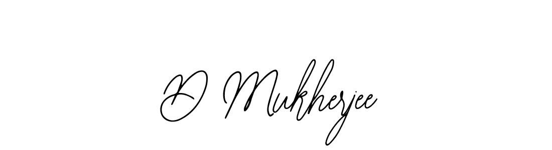 You should practise on your own different ways (Bearetta-2O07w) to write your name (D Mukherjee) in signature. don't let someone else do it for you. D Mukherjee signature style 12 images and pictures png