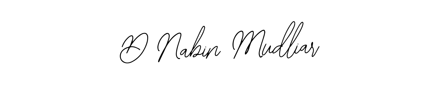 The best way (Bearetta-2O07w) to make a short signature is to pick only two or three words in your name. The name D Nabin Mudliar include a total of six letters. For converting this name. D Nabin Mudliar signature style 12 images and pictures png