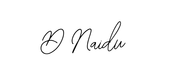 How to make D Naidu name signature. Use Bearetta-2O07w style for creating short signs online. This is the latest handwritten sign. D Naidu signature style 12 images and pictures png