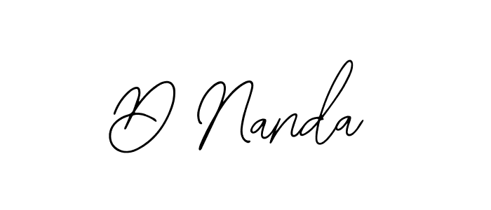 You should practise on your own different ways (Bearetta-2O07w) to write your name (D Nanda) in signature. don't let someone else do it for you. D Nanda signature style 12 images and pictures png