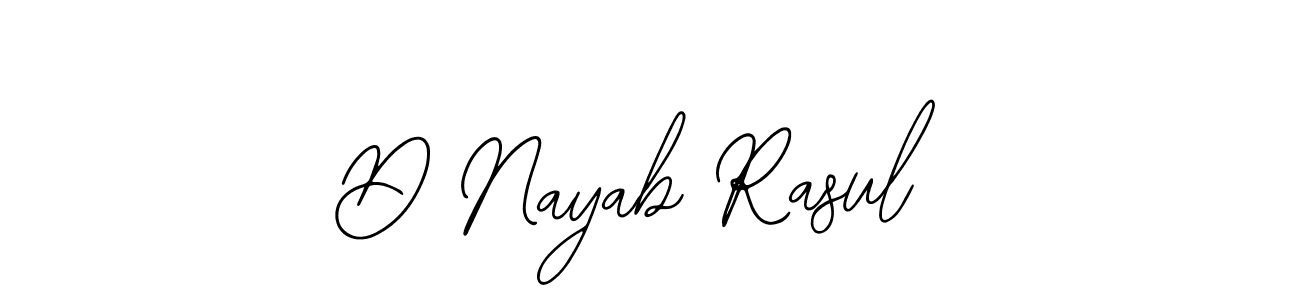 How to make D Nayab Rasul name signature. Use Bearetta-2O07w style for creating short signs online. This is the latest handwritten sign. D Nayab Rasul signature style 12 images and pictures png