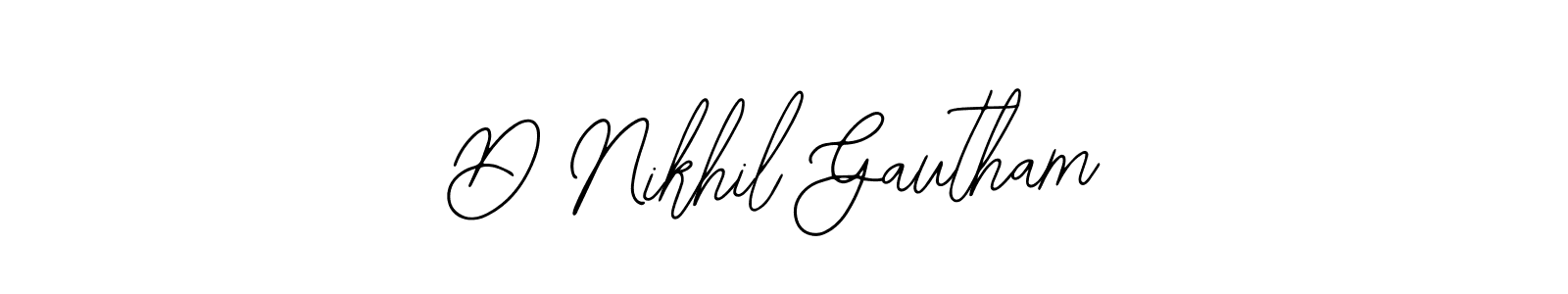 Also we have D Nikhil Gautham name is the best signature style. Create professional handwritten signature collection using Bearetta-2O07w autograph style. D Nikhil Gautham signature style 12 images and pictures png