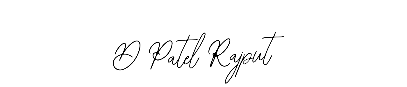 How to make D Patel Rajput name signature. Use Bearetta-2O07w style for creating short signs online. This is the latest handwritten sign. D Patel Rajput signature style 12 images and pictures png