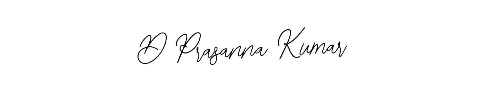 How to make D Prasanna Kumar name signature. Use Bearetta-2O07w style for creating short signs online. This is the latest handwritten sign. D Prasanna Kumar signature style 12 images and pictures png