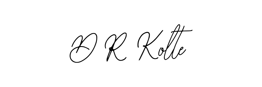 The best way (Bearetta-2O07w) to make a short signature is to pick only two or three words in your name. The name D R Kolte include a total of six letters. For converting this name. D R Kolte signature style 12 images and pictures png