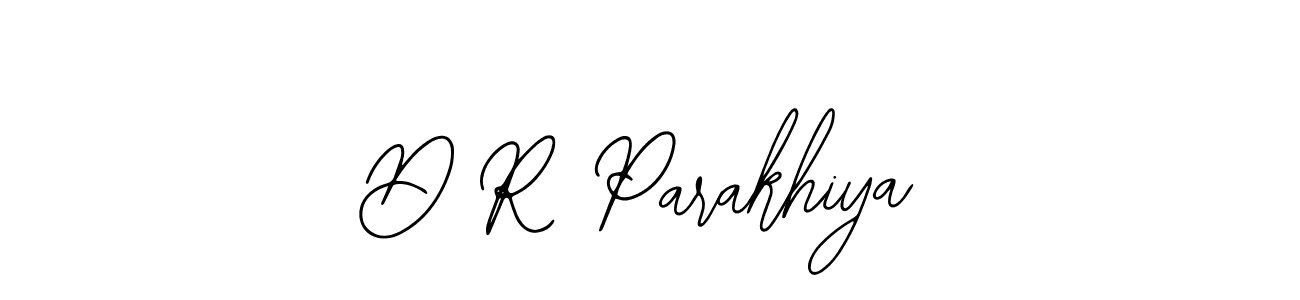How to make D R Parakhiya name signature. Use Bearetta-2O07w style for creating short signs online. This is the latest handwritten sign. D R Parakhiya signature style 12 images and pictures png
