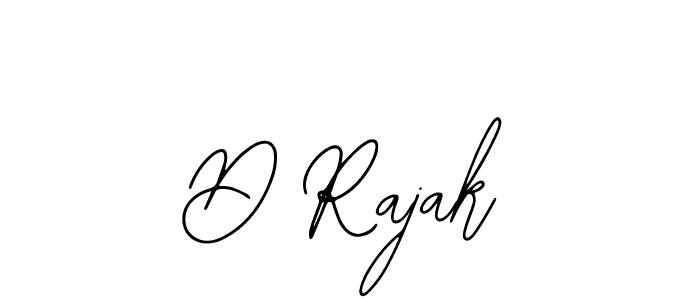Design your own signature with our free online signature maker. With this signature software, you can create a handwritten (Bearetta-2O07w) signature for name D Rajak. D Rajak signature style 12 images and pictures png