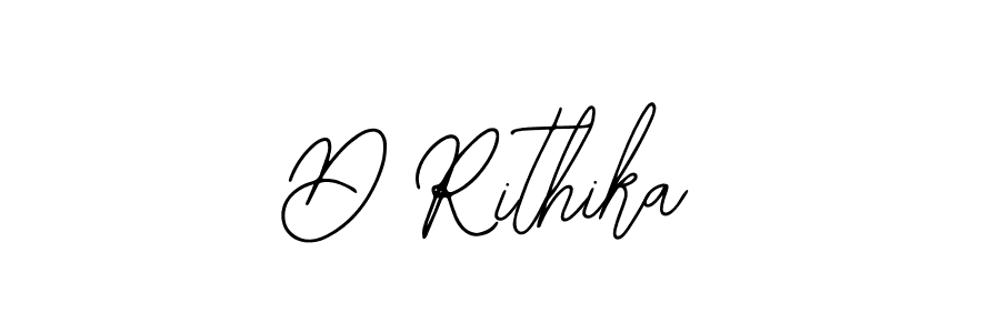 Use a signature maker to create a handwritten signature online. With this signature software, you can design (Bearetta-2O07w) your own signature for name D Rithika. D Rithika signature style 12 images and pictures png