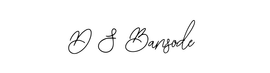 The best way (Bearetta-2O07w) to make a short signature is to pick only two or three words in your name. The name D S Bansode include a total of six letters. For converting this name. D S Bansode signature style 12 images and pictures png