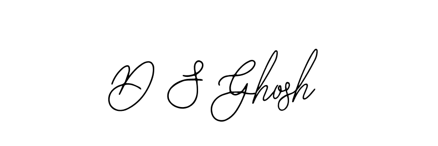 How to make D S Ghosh name signature. Use Bearetta-2O07w style for creating short signs online. This is the latest handwritten sign. D S Ghosh signature style 12 images and pictures png