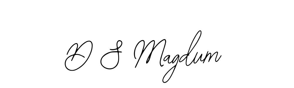 How to make D S Magdum name signature. Use Bearetta-2O07w style for creating short signs online. This is the latest handwritten sign. D S Magdum signature style 12 images and pictures png