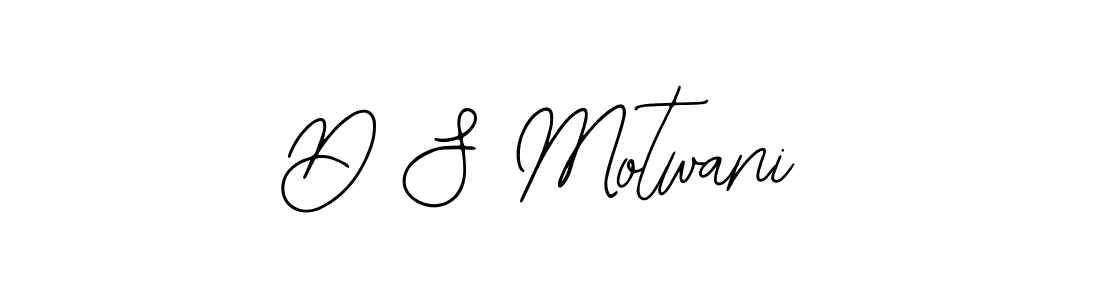 How to make D S Motwani name signature. Use Bearetta-2O07w style for creating short signs online. This is the latest handwritten sign. D S Motwani signature style 12 images and pictures png