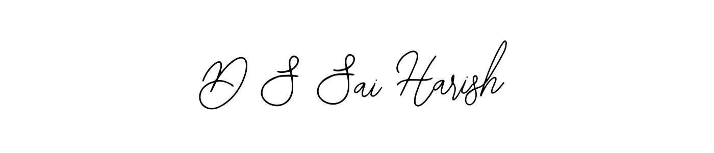 Also You can easily find your signature by using the search form. We will create D S Sai Harish name handwritten signature images for you free of cost using Bearetta-2O07w sign style. D S Sai Harish signature style 12 images and pictures png