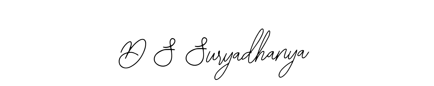 Also we have D S Suryadhanya name is the best signature style. Create professional handwritten signature collection using Bearetta-2O07w autograph style. D S Suryadhanya signature style 12 images and pictures png