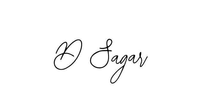 How to make D Sagar name signature. Use Bearetta-2O07w style for creating short signs online. This is the latest handwritten sign. D Sagar signature style 12 images and pictures png