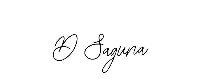How to make D Saguna signature? Bearetta-2O07w is a professional autograph style. Create handwritten signature for D Saguna name. D Saguna signature style 12 images and pictures png