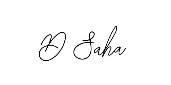 How to make D Saha signature? Bearetta-2O07w is a professional autograph style. Create handwritten signature for D Saha name. D Saha signature style 12 images and pictures png