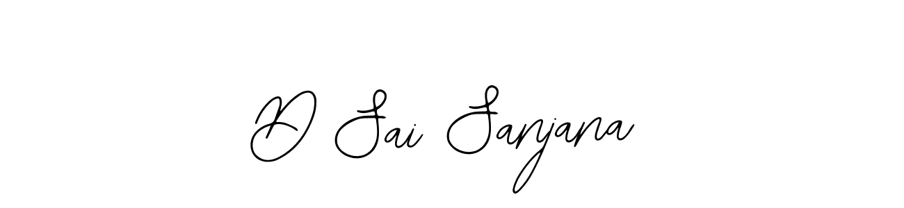 Design your own signature with our free online signature maker. With this signature software, you can create a handwritten (Bearetta-2O07w) signature for name D Sai Sanjana. D Sai Sanjana signature style 12 images and pictures png