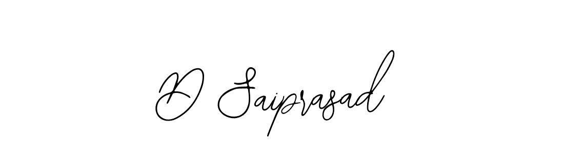 You should practise on your own different ways (Bearetta-2O07w) to write your name (D Saiprasad) in signature. don't let someone else do it for you. D Saiprasad signature style 12 images and pictures png