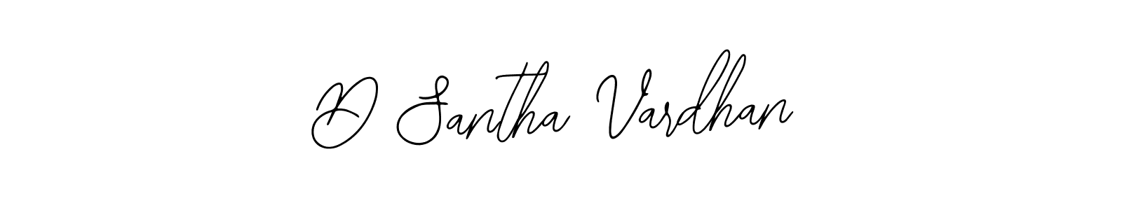 Create a beautiful signature design for name D Santha Vardhan. With this signature (Bearetta-2O07w) fonts, you can make a handwritten signature for free. D Santha Vardhan signature style 12 images and pictures png