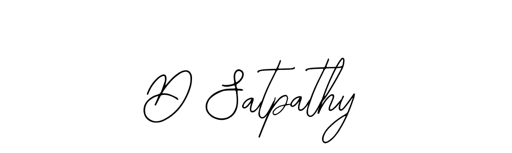 How to make D Satpathy name signature. Use Bearetta-2O07w style for creating short signs online. This is the latest handwritten sign. D Satpathy signature style 12 images and pictures png
