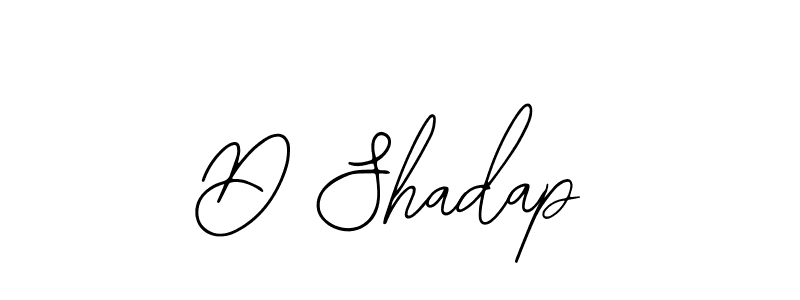Design your own signature with our free online signature maker. With this signature software, you can create a handwritten (Bearetta-2O07w) signature for name D Shadap. D Shadap signature style 12 images and pictures png