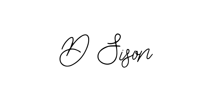 Create a beautiful signature design for name D Sison. With this signature (Bearetta-2O07w) fonts, you can make a handwritten signature for free. D Sison signature style 12 images and pictures png