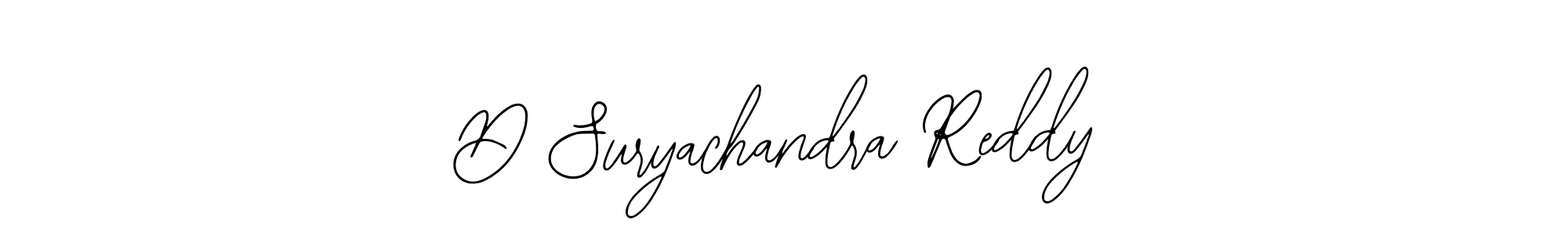 Design your own signature with our free online signature maker. With this signature software, you can create a handwritten (Bearetta-2O07w) signature for name D Suryachandra Reddy. D Suryachandra Reddy signature style 12 images and pictures png