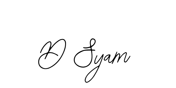 How to make D Syam name signature. Use Bearetta-2O07w style for creating short signs online. This is the latest handwritten sign. D Syam signature style 12 images and pictures png