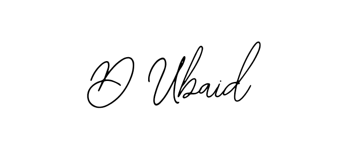 Design your own signature with our free online signature maker. With this signature software, you can create a handwritten (Bearetta-2O07w) signature for name D Ubaid. D Ubaid signature style 12 images and pictures png