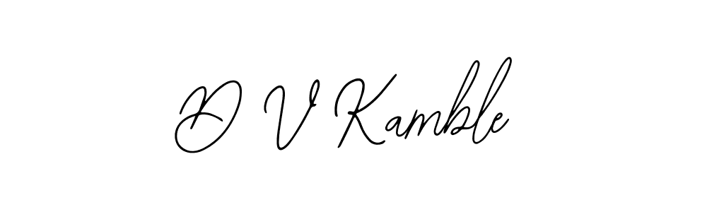 Create a beautiful signature design for name D V Kamble. With this signature (Bearetta-2O07w) fonts, you can make a handwritten signature for free. D V Kamble signature style 12 images and pictures png