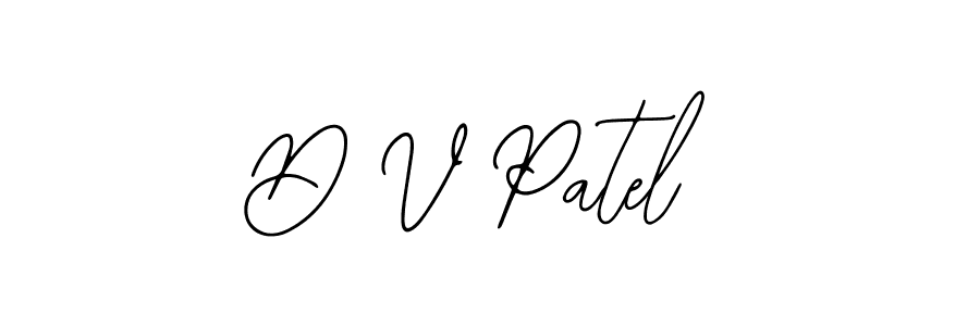 The best way (Bearetta-2O07w) to make a short signature is to pick only two or three words in your name. The name D V Patel include a total of six letters. For converting this name. D V Patel signature style 12 images and pictures png