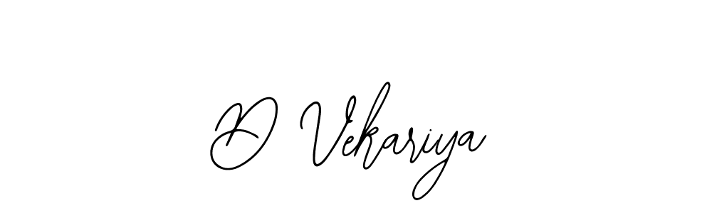 How to Draw D Vekariya signature style? Bearetta-2O07w is a latest design signature styles for name D Vekariya. D Vekariya signature style 12 images and pictures png