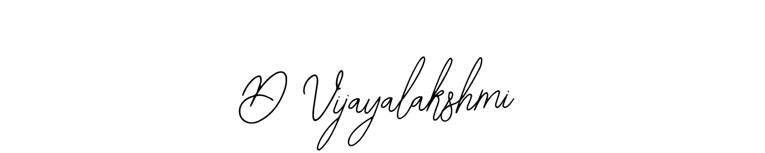How to make D Vijayalakshmi name signature. Use Bearetta-2O07w style for creating short signs online. This is the latest handwritten sign. D Vijayalakshmi signature style 12 images and pictures png