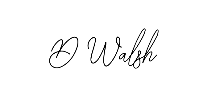 You should practise on your own different ways (Bearetta-2O07w) to write your name (D Walsh) in signature. don't let someone else do it for you. D Walsh signature style 12 images and pictures png