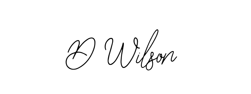 How to make D Wilson name signature. Use Bearetta-2O07w style for creating short signs online. This is the latest handwritten sign. D Wilson signature style 12 images and pictures png