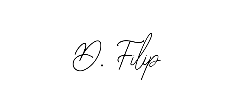 The best way (Bearetta-2O07w) to make a short signature is to pick only two or three words in your name. The name D. Filip include a total of six letters. For converting this name. D. Filip signature style 12 images and pictures png