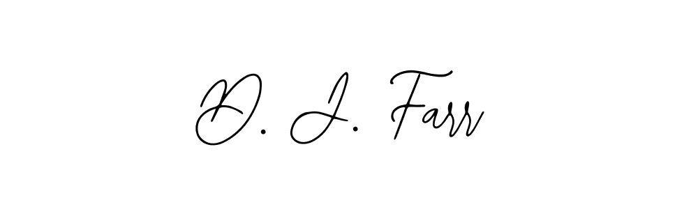 How to make D. J. Farr name signature. Use Bearetta-2O07w style for creating short signs online. This is the latest handwritten sign. D. J. Farr signature style 12 images and pictures png