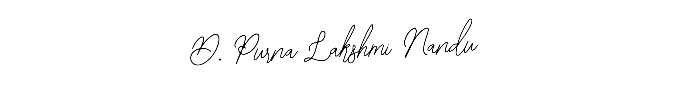 Also we have D. Purna Lakshmi Nandu name is the best signature style. Create professional handwritten signature collection using Bearetta-2O07w autograph style. D. Purna Lakshmi Nandu signature style 12 images and pictures png