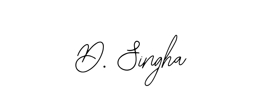 How to make D. Singha name signature. Use Bearetta-2O07w style for creating short signs online. This is the latest handwritten sign. D. Singha signature style 12 images and pictures png