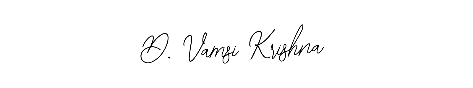 How to make D. Vamsi Krishna name signature. Use Bearetta-2O07w style for creating short signs online. This is the latest handwritten sign. D. Vamsi Krishna signature style 12 images and pictures png