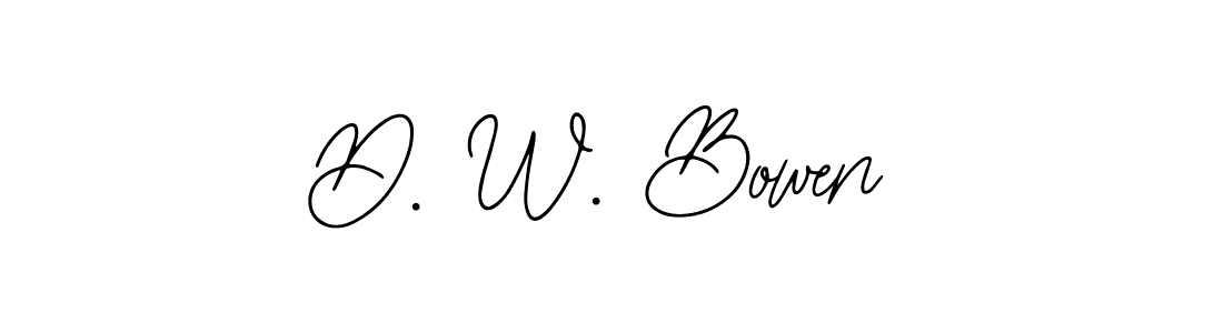 How to make D. W. Bowen name signature. Use Bearetta-2O07w style for creating short signs online. This is the latest handwritten sign. D. W. Bowen signature style 12 images and pictures png