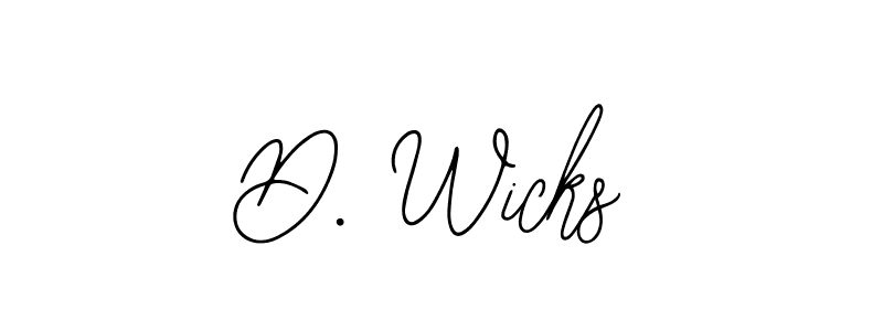 Use a signature maker to create a handwritten signature online. With this signature software, you can design (Bearetta-2O07w) your own signature for name D. Wicks. D. Wicks signature style 12 images and pictures png