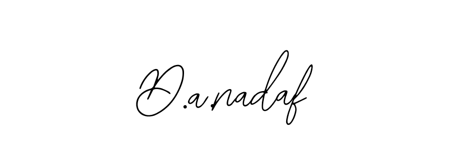 It looks lik you need a new signature style for name D.a.nadaf. Design unique handwritten (Bearetta-2O07w) signature with our free signature maker in just a few clicks. D.a.nadaf signature style 12 images and pictures png