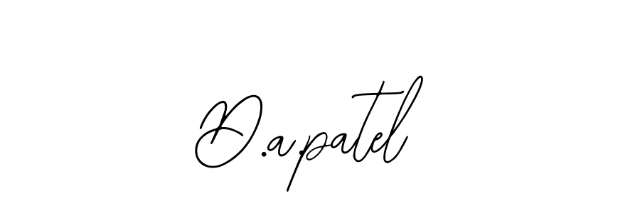 Use a signature maker to create a handwritten signature online. With this signature software, you can design (Bearetta-2O07w) your own signature for name D.a.patel. D.a.patel signature style 12 images and pictures png